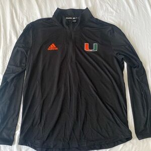 Large adidas Miami hurricanes quarter zip